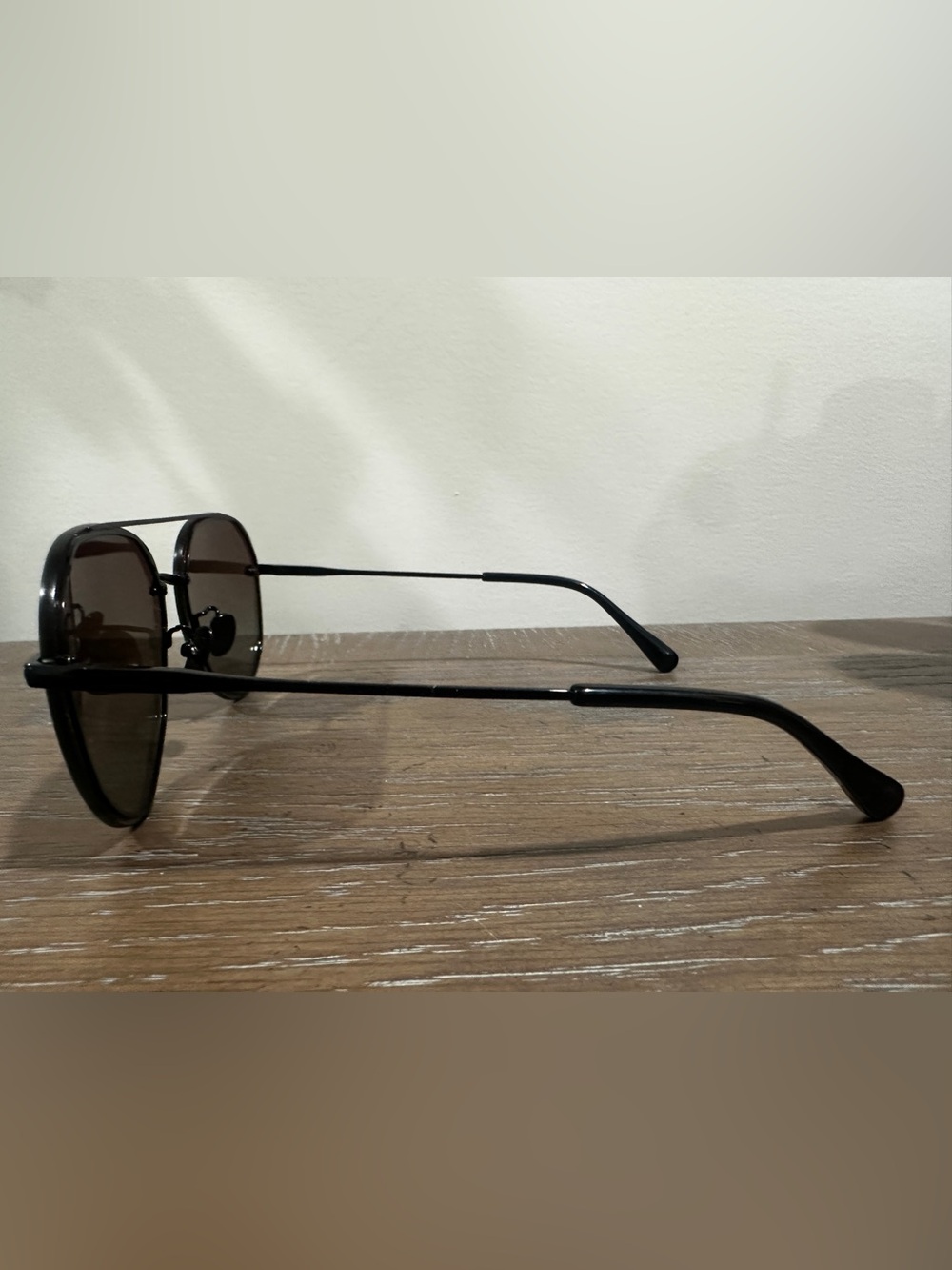 DIFF Black And Brown Aviator Sunglasses Great QUALITY Metal Frame - Picture 2 of 5